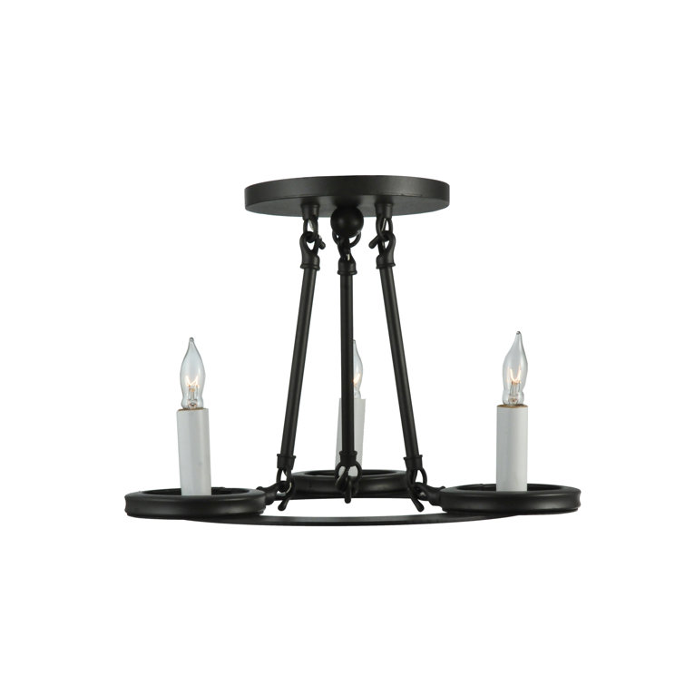 Black Glass 3-Light Globe Indoor/Outdoor Flush Mount