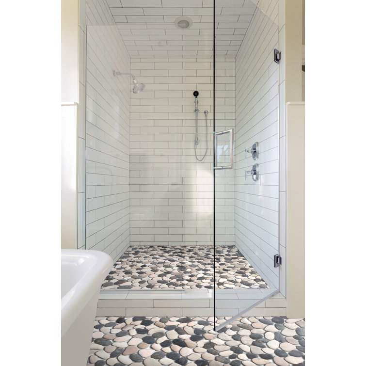 Classic Pebble Multicolor Natural Stone Mosaic Tile Sheet