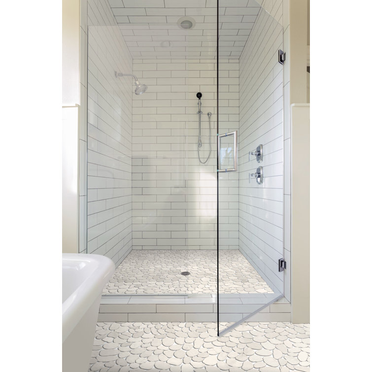 White Quartz Sliced Pebble Mosaic Tile for Walls and Floors