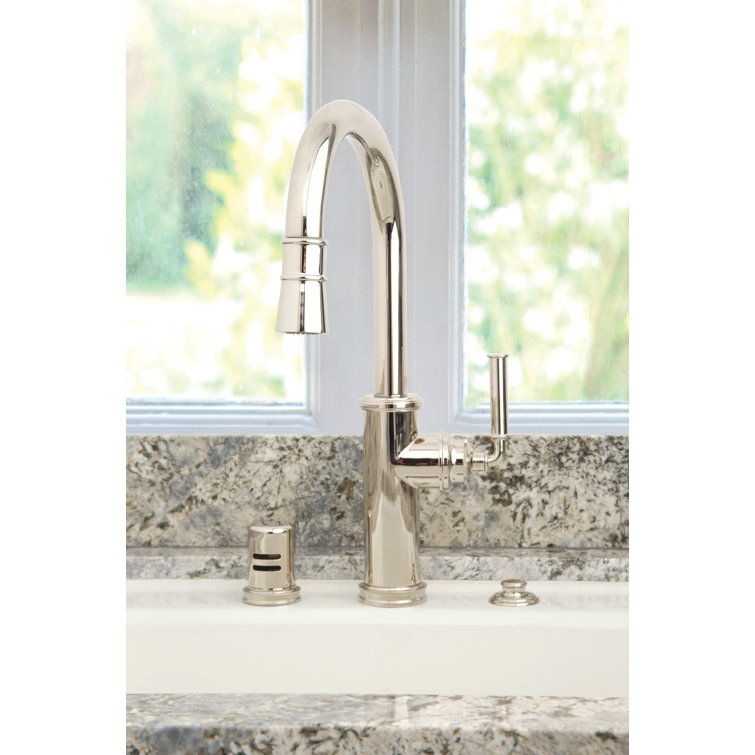 Satin Nickel Single Handle Pull Down Kitchen Faucet