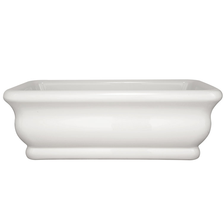 Michelangelo 70'' White Acrylic Freestanding Rectangular Bathtub