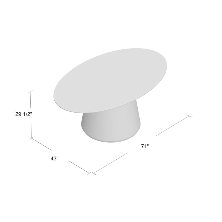 Natural Oak Round Dining Table with Flared Base