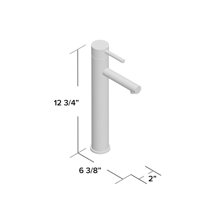 Sleek Modern 12" High-Arc Vessel Bathroom Faucet in Brushed Nickel