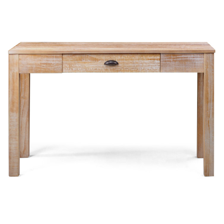 Montauk Driftwood Solid Pine Wood Desk with Drawer