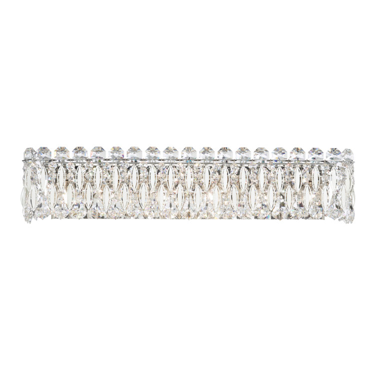 Sarella 6-Light White Heritage Crystal Dimmable Wall Sconce