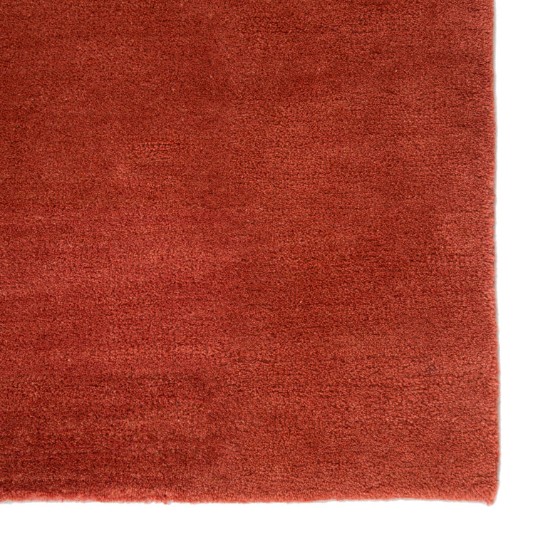 Coral and Ivory Wool Tufted 5' x 8' Area Rug