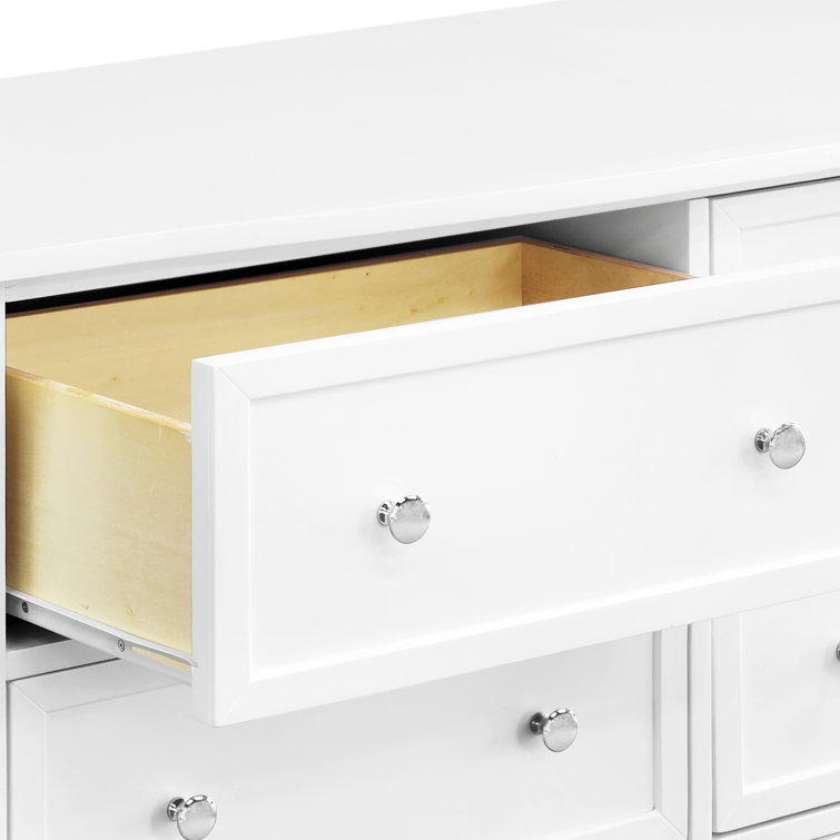White Double Nursery Dresser with Six Drawers