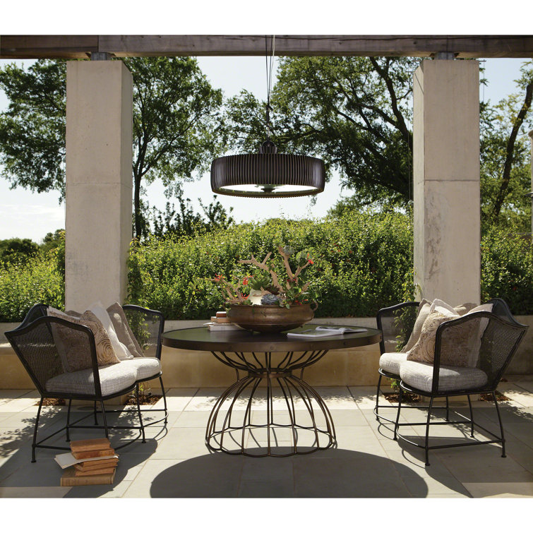 Bronze Drum 3-Light Metal Pendant with Frosted Glass Diffuser