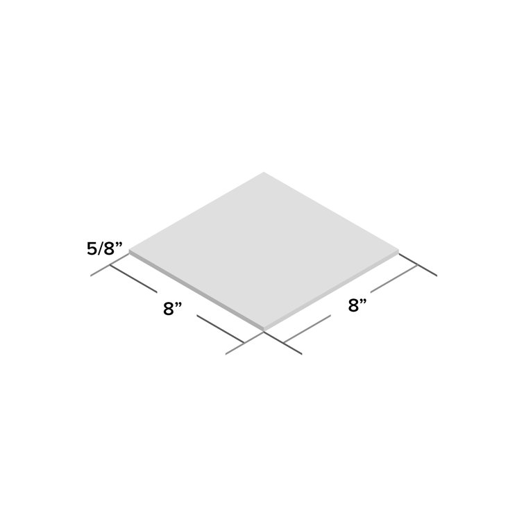 Remy 8" x 8" Gray Matte Cement Encaustic Tile