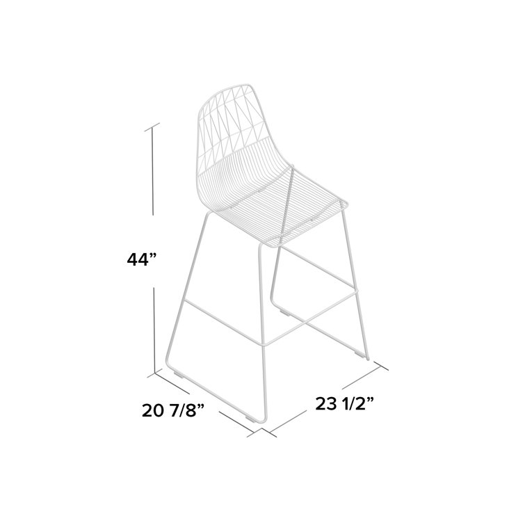 Lucy Black Metal Saddle Style Counter Stool