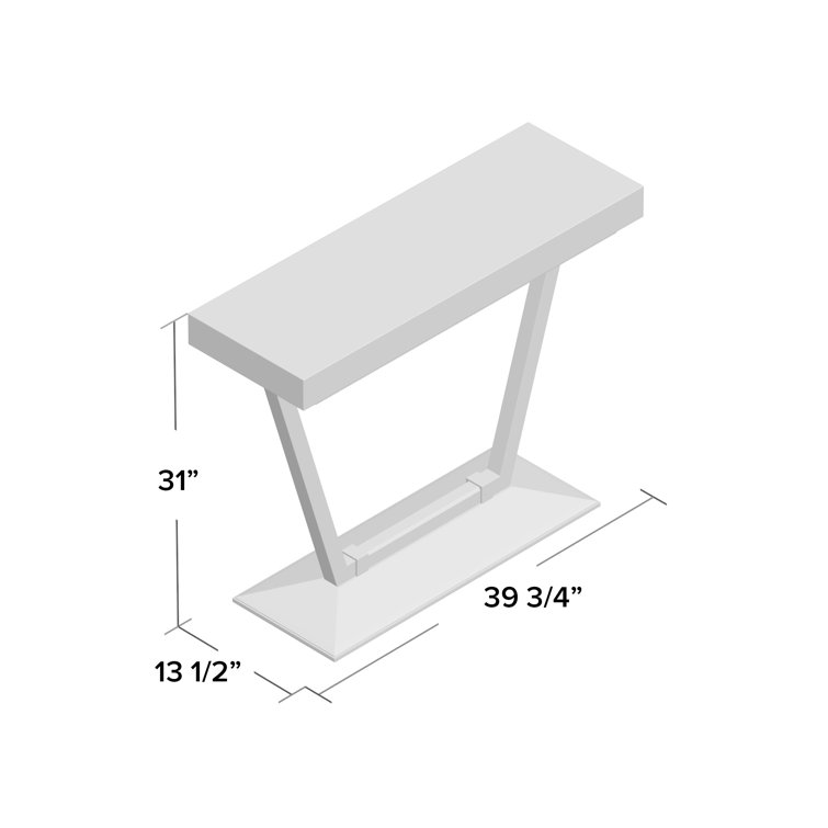 Theodore European Ash Ardoise Finish Rectangular Console Table