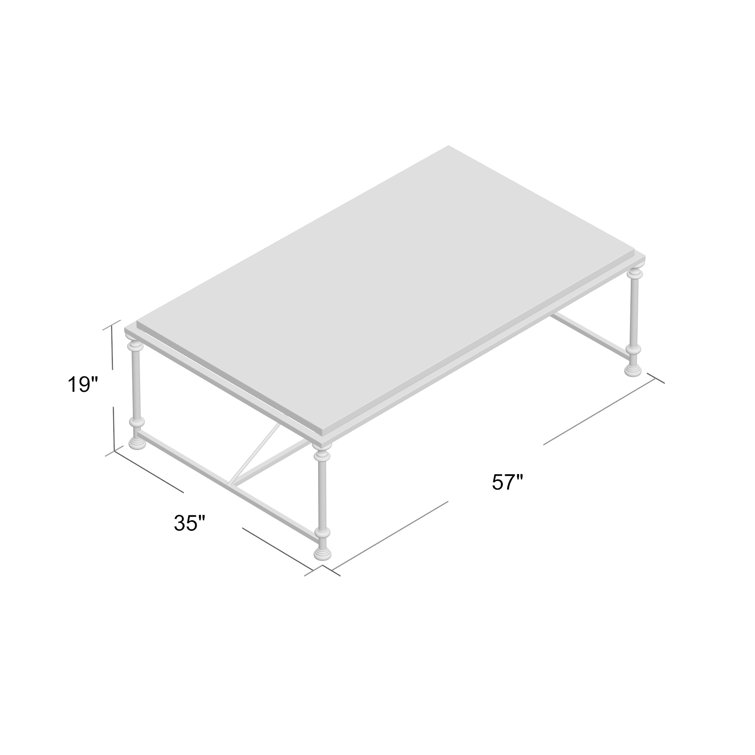 Beige and Black Rectangular Metal Cocktail Table with Storage
