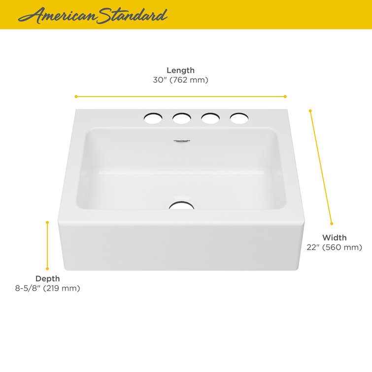 Delancey 30'' Brilliant White Cast Iron Farmhouse Kitchen Sink