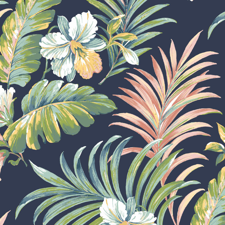 Simone Blue Tropical High Back Outdoor Dining Chair Cushion