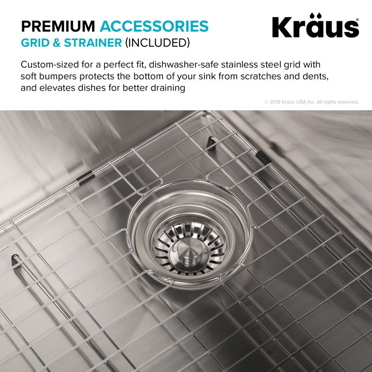 Stainless Steel Dual Mount Kitchen Sink with Pull-Down Faucet, 33"