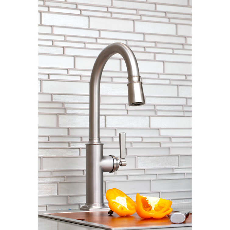 Polished Chrome Single Handle Pull Down Kitchen Faucet