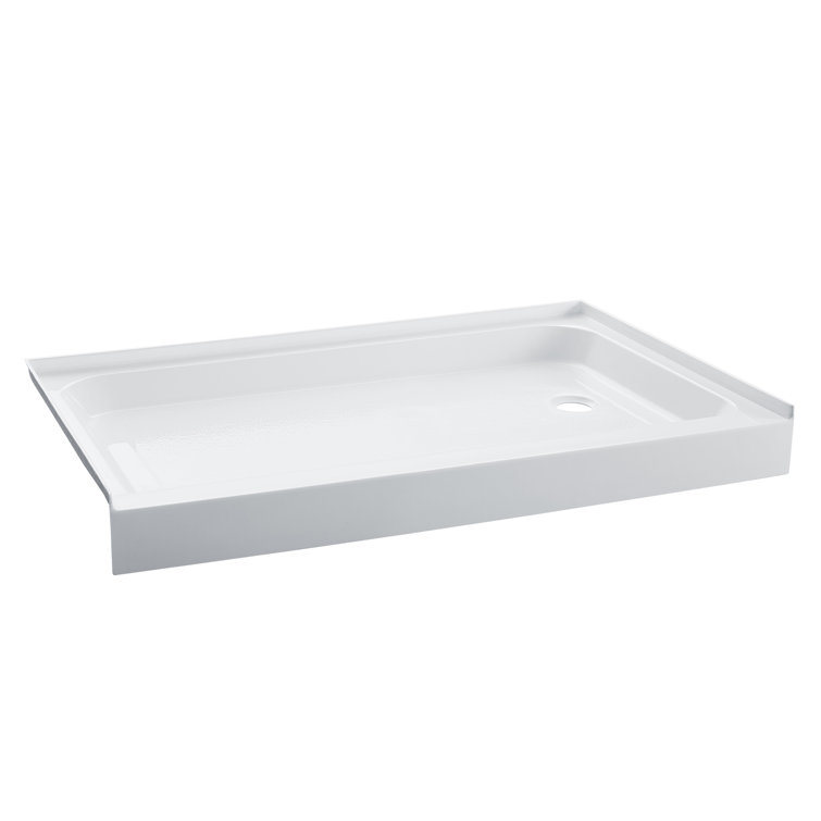 Voltaire 48" x 36" White Acrylic Single-Threshold Shower Base