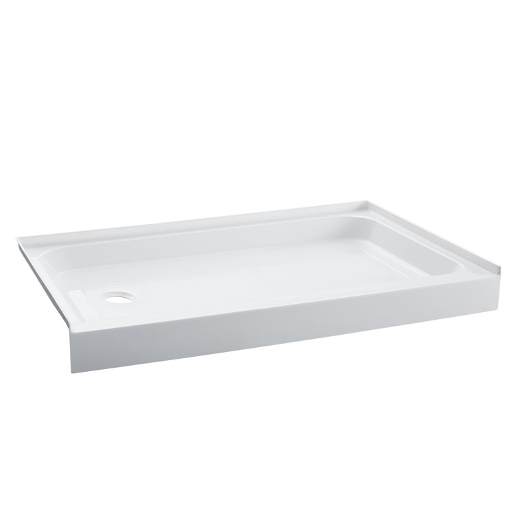Voltaire 48" x 36" Biscuit Acrylic Shower Base with Left-Hand Drain