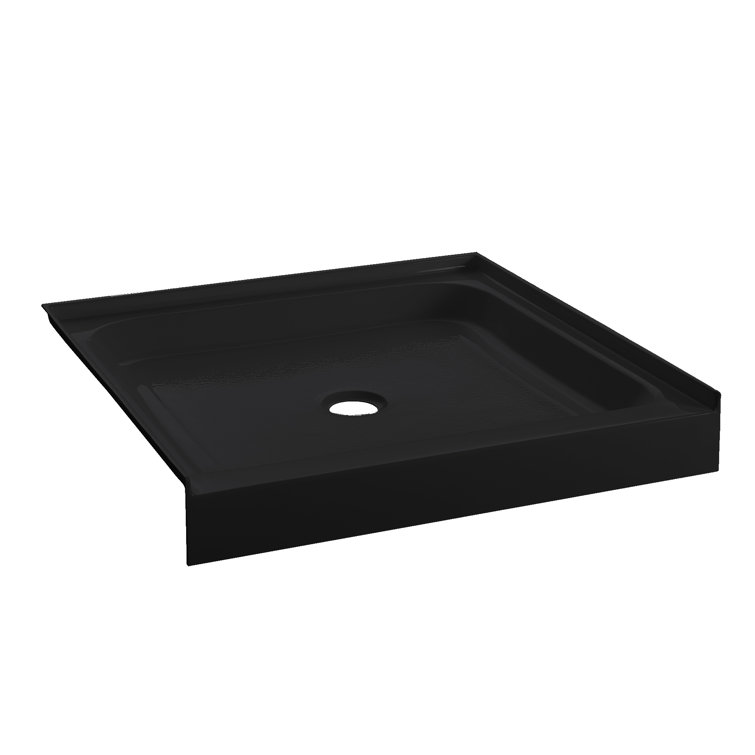 Voltaire 36" x 36" Glossy Black Acrylic Shower Base