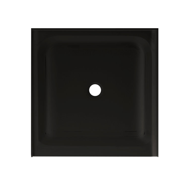 Voltaire 36" x 36" Glossy Black Acrylic Shower Base