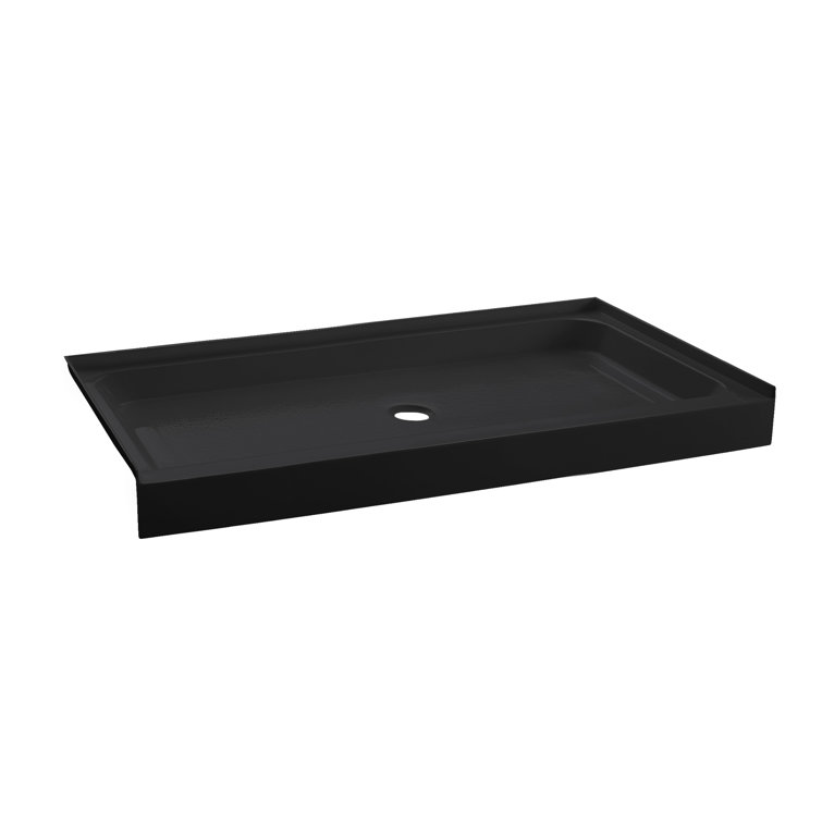 Voltaire 60" x 32" White Acrylic Shower Base with Center Drain