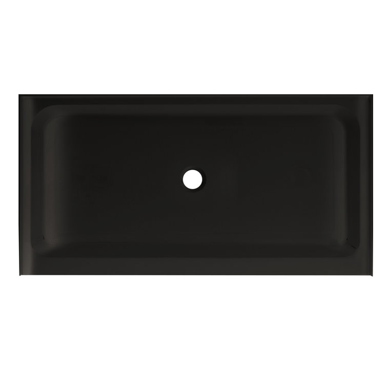 Voltaire 60" x 32" White Acrylic Shower Base with Center Drain