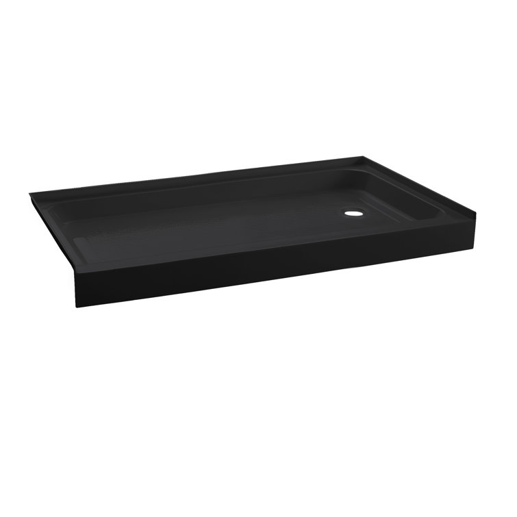 Voltaire 60" x 32" Gray Acrylic Shower Base with Right-Hand Drain