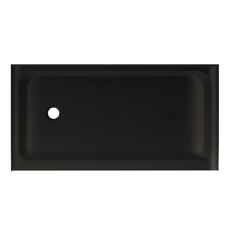 Voltaire 60" x 32" White Acrylic Shower Base with Left-Hand Drain
