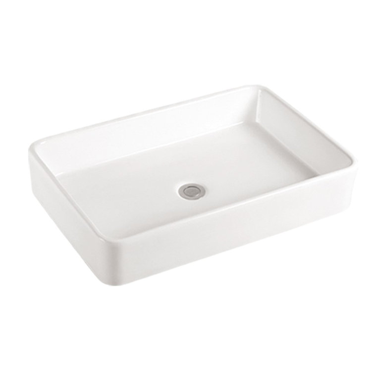 Concorde 24" White Ceramic Rectangular Vessel Sink
