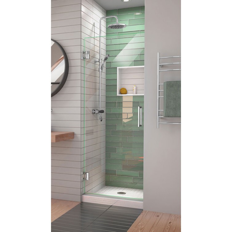 Unidoor-LS 23'' x 72'' Frameless Hinged Shower Door with ClearMax Glass