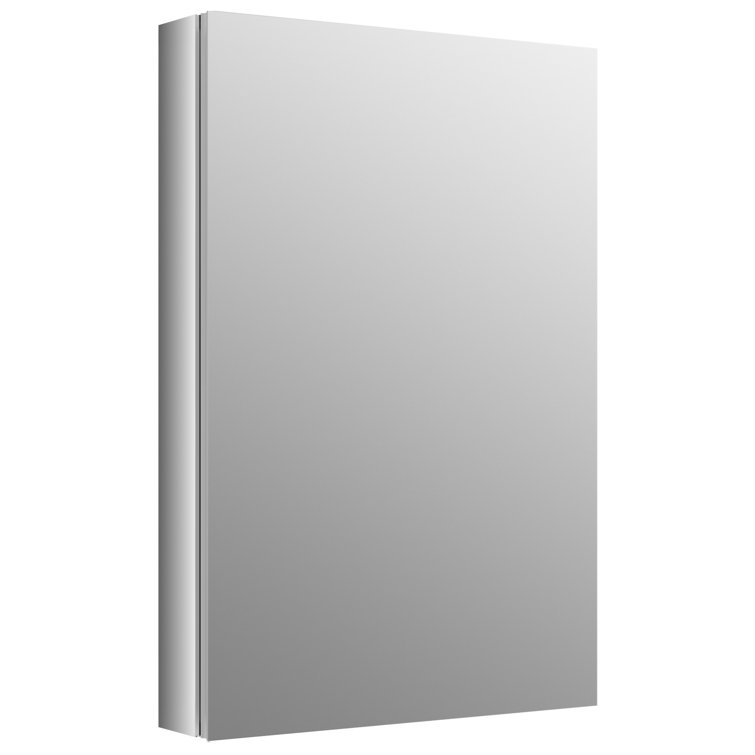 Verdera Sleek 24"x30" Frameless Aluminum Medicine Cabinet with Adjustable Shelves