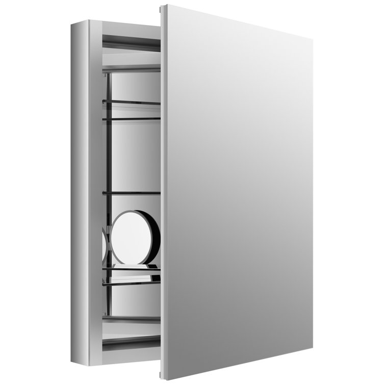 Verdera Sleek 30" Aluminum Frameless Medicine Cabinet with Adjustable Shelves