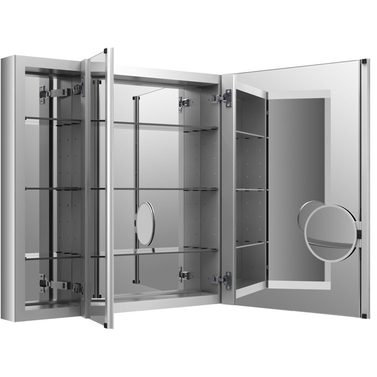 Verdera Frameless 40"x30" Aluminum Medicine Cabinet with Adjustable Shelves