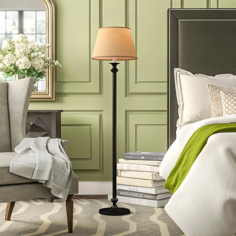 Wilton 59'' Black Rust Floor Lamp with Golden Saki Shade
