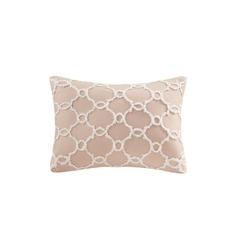 Blush and Grey Twin Reversible Floral Comforter Set