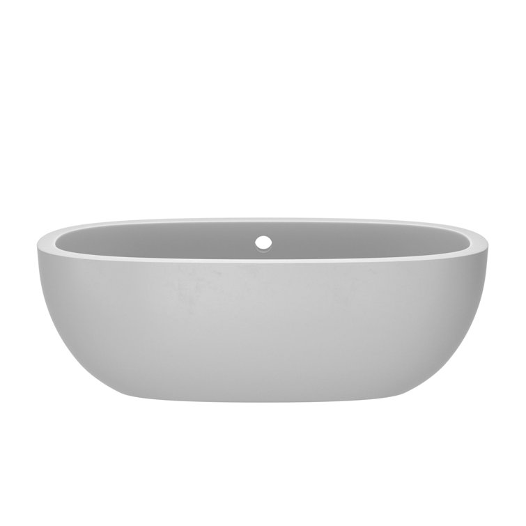 Avalon Pearl 62" Rustic Freestanding Soaking Bathtub
