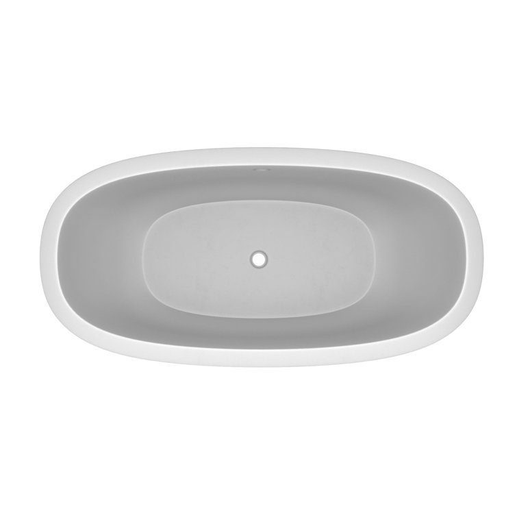 Avalon Pearl 62" Rustic Freestanding Soaking Bathtub