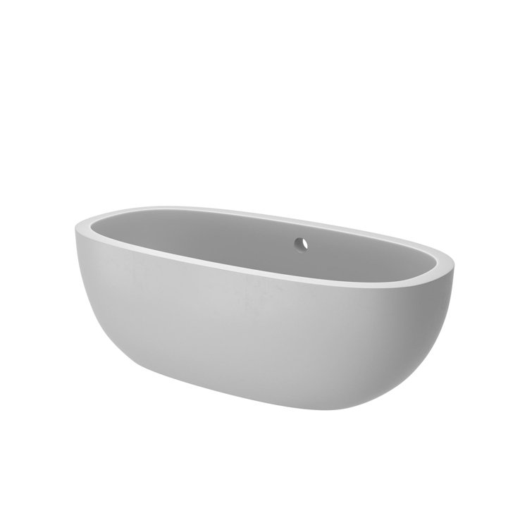 Avalon Pearl 62" Rustic Freestanding Soaking Bathtub
