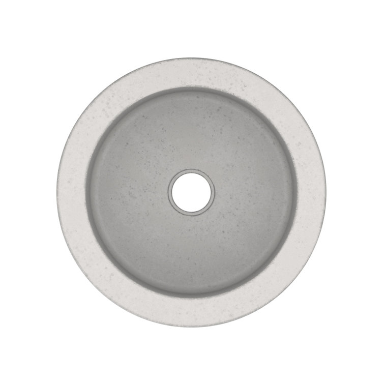 Ash Concrete Round Drop-In Bar Sink, 14" x 14"