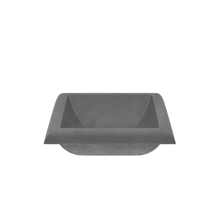 Slate Rectangular Concrete Drop-In Bathroom Sink