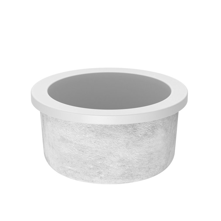 Pearl Concrete Round Drop-In Bar Sink, 16"