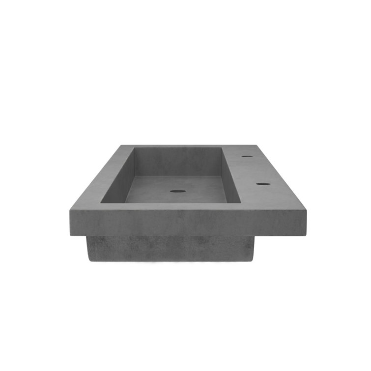 Modern Artisan 48" Slate Copper Stone Rectangular Drop-In Sink
