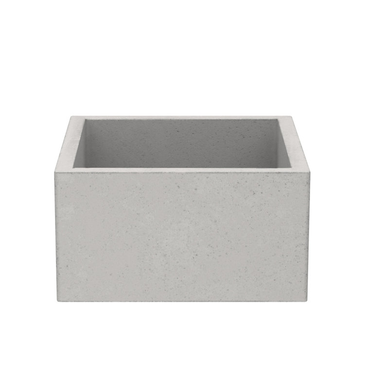 Ventana 15" Ash Concrete Farmhouse Apron Front Sink