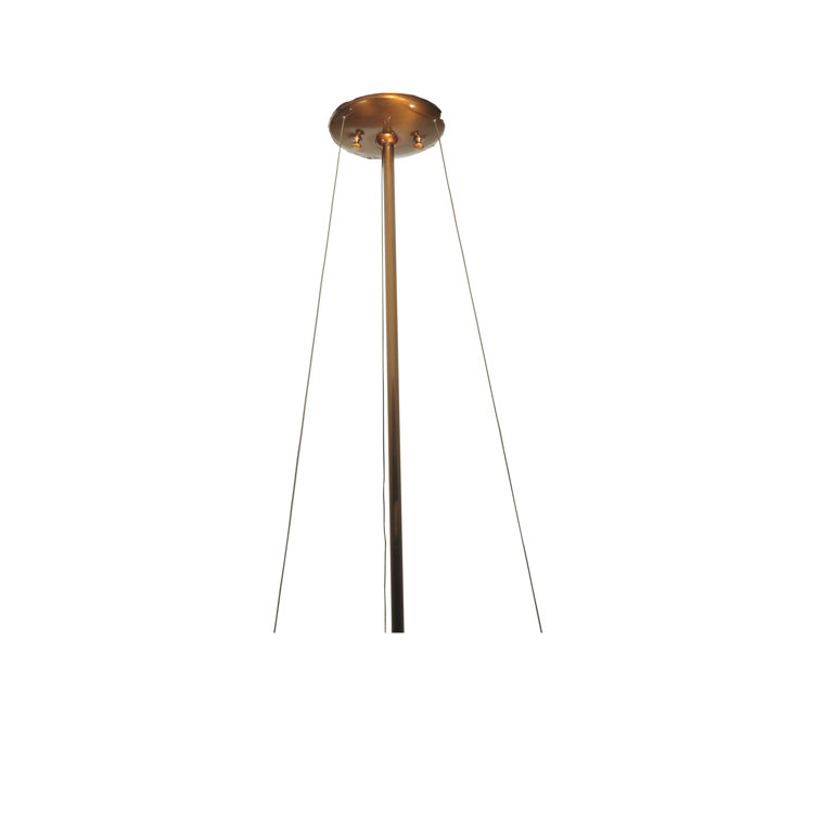 Nickel Glass 3-Light Energy Star Bowl Pendant