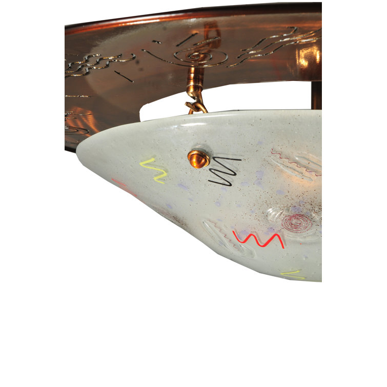 Nickel Glass 3-Light Energy Star Bowl Pendant