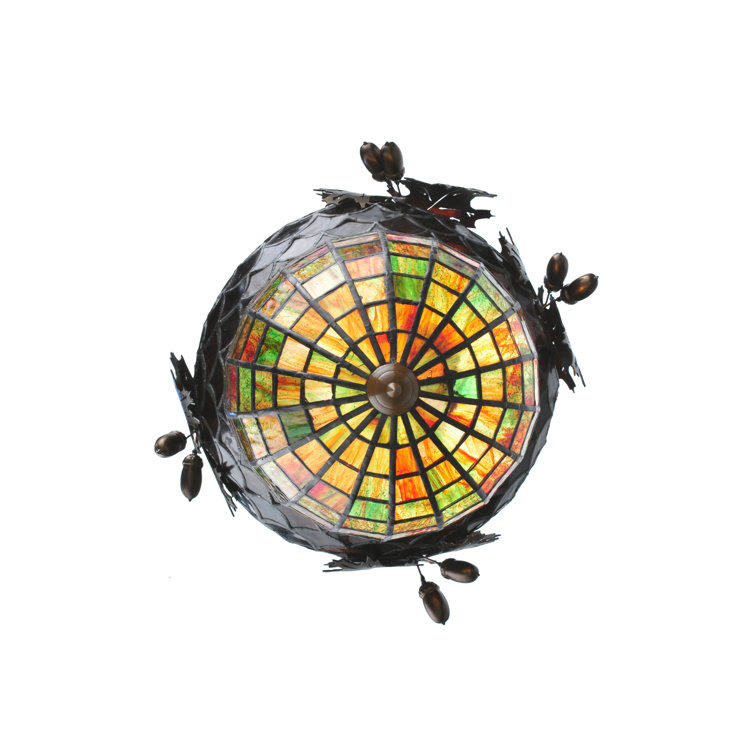 Antique Copper and Glass Globe Indoor/Outdoor Pendant Light