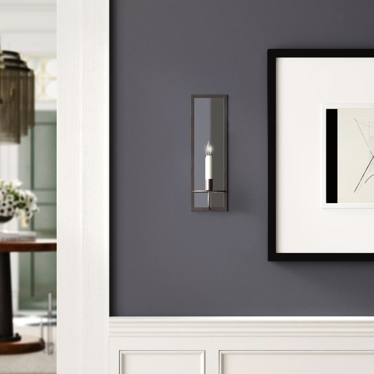 Hand-Rubbed Antique Brass and Bronze Dimmable Wall Sconce