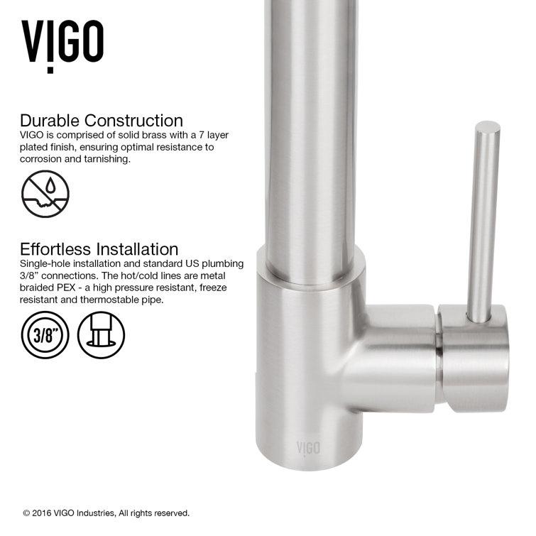 Stainless Steel Pull-Down Kitchen Faucet with Soap Dispenser