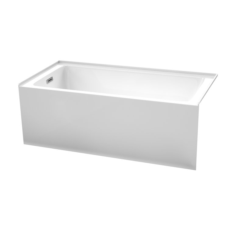 Grayley 60'' White Acrylic Alcove Soaking Bathtub