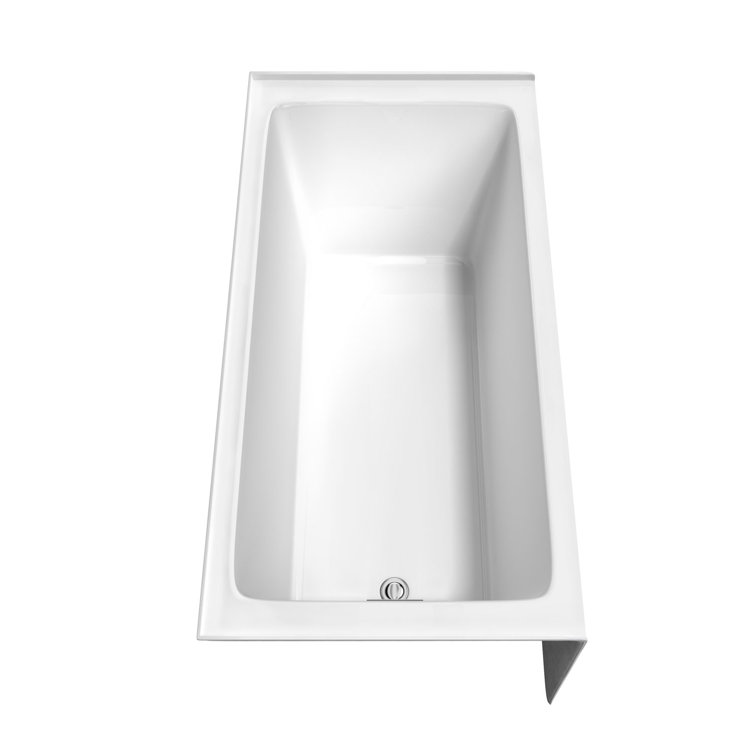 Grayley 60'' White Acrylic Alcove Soaking Bathtub
